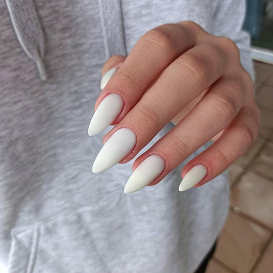 Orange Red Press on Nails Almond Shaped Medium Almond Nails Press on Neutral Acrylic Nails Reusable Fake Nails for Women Girls, Glue on Nails Medium Length Stiletto False Nails Gel Artificial Nails